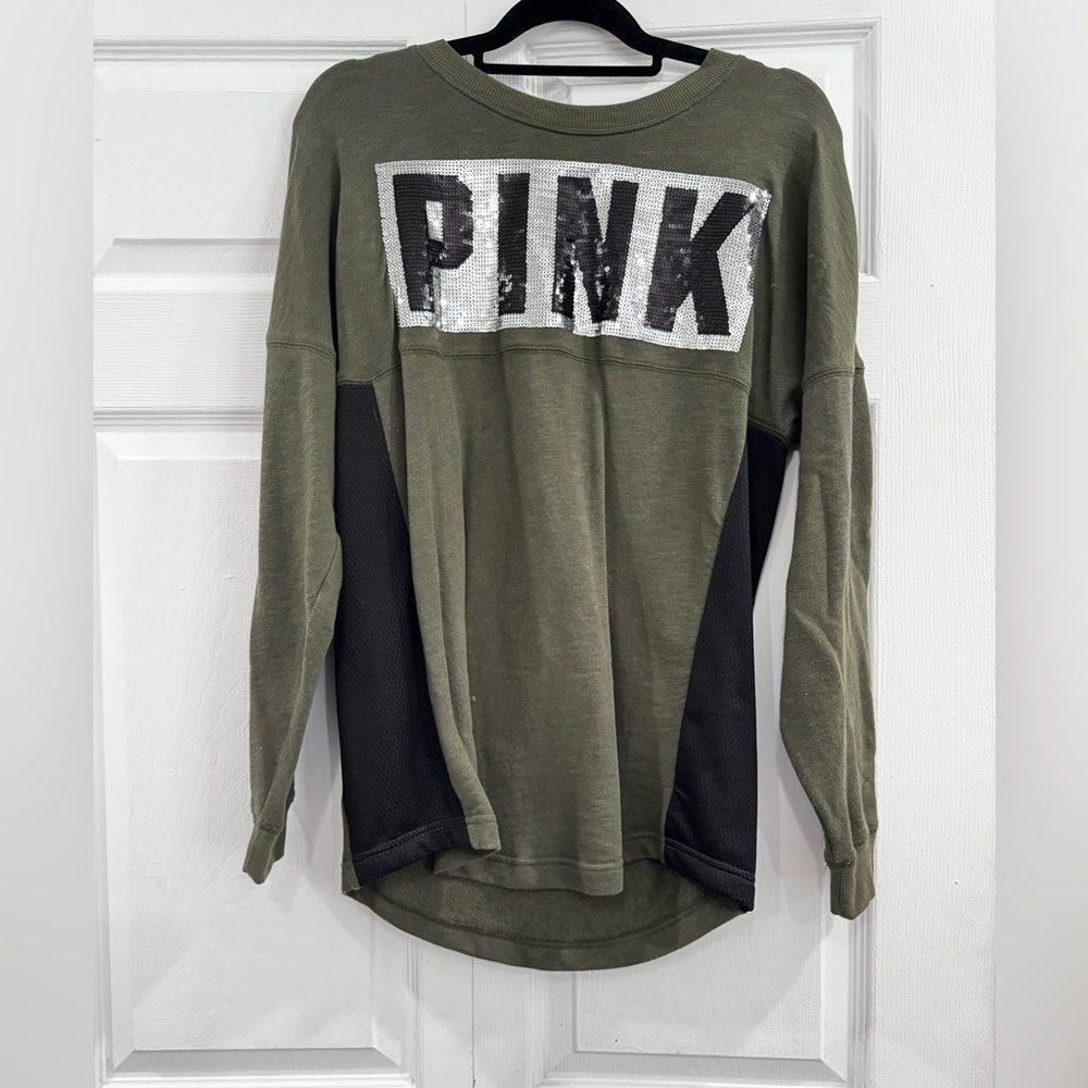PINK by Victorias Secret long sleeve sequin shirt